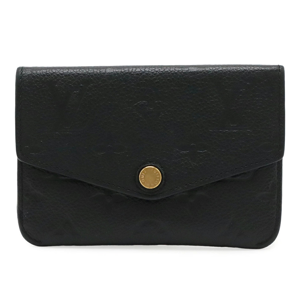 LOUIS VUITTON Monogram Empreinte Pochette coin case Wallet Noir Black